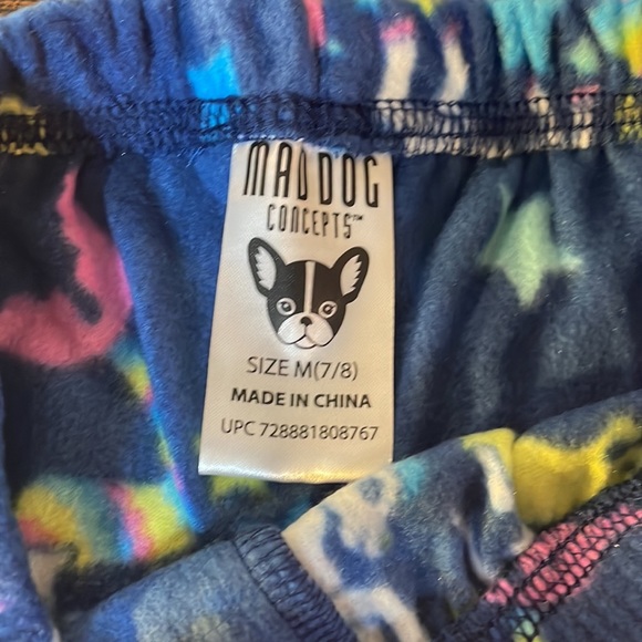 Kid’s pajamas 3piece set(top, bottom, socks) unicorn mermaid size M(7/8) blue - Picture 5 of 5